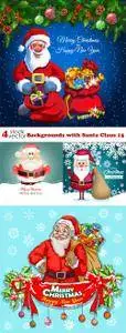 Vectors - Backgrounds with Santa Claus 15