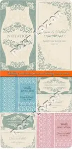 Wedding invitation personal holiday cards vector