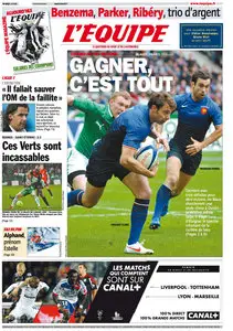 L'Equipe -  Samedi 9 Mars 2013