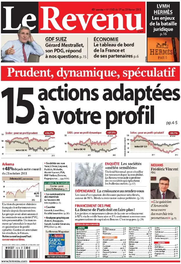 Le Revenu Hebdo Bourse 1162 - 17 au 23 Février 2012