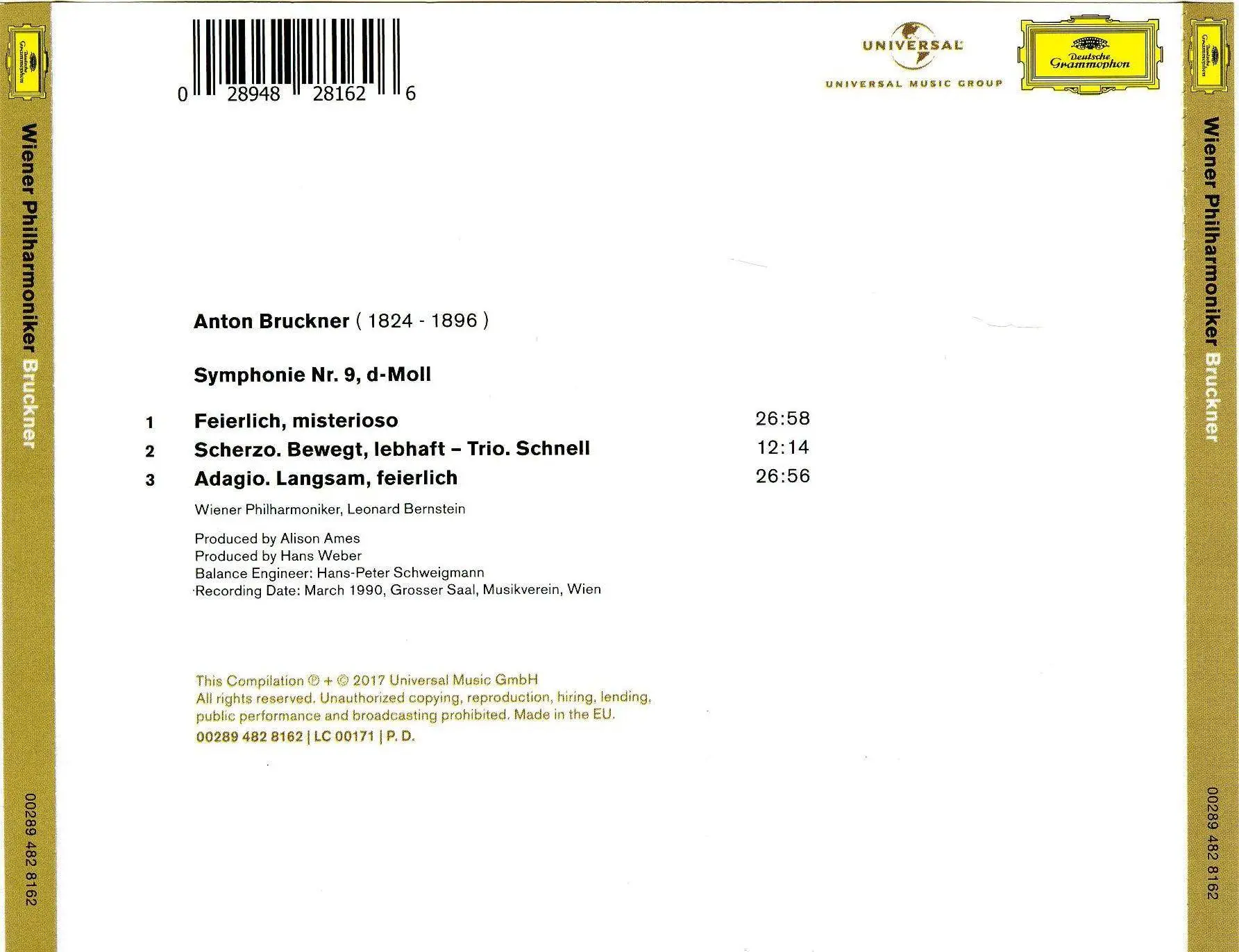 Leonard Bernstein, Wiener Philharmoniker - Anton Bruckner: Symphony No. 9 in D Minor (2017)