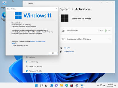 Windows 11 Pro Home 21H2 Build 22000.675 (No TPM Required) Preactivated