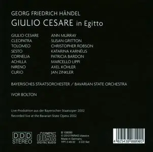 Ivor Bolton, Bayerisches Staatsorchester - George Frideric Handel: Giulio Cesare in Egitto (2012)