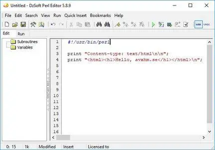 DzSoft Perl Editor 5.8.9.8