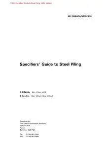 SCI P308 Specifiers’ Guide to Steel Piling