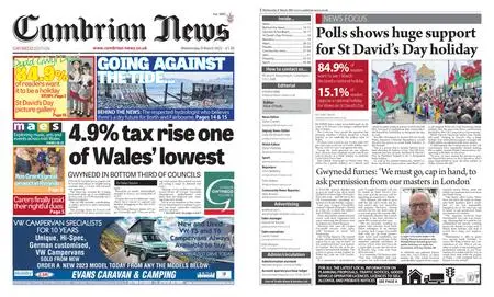 Cambrian News Arfon & Dwyfor – 09 March 2023