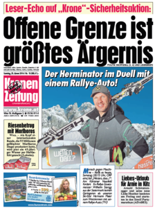 Kronen Zeitung, 25. Januar 2014