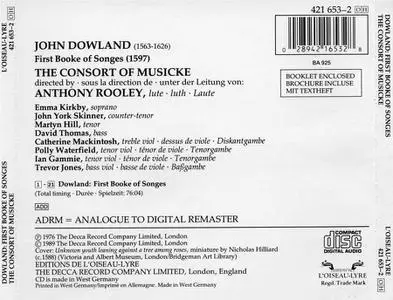 Anthony Rooley, The Consort of Musicke - John Dowland: First Booke of Songes (1989)