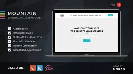 ThemeForest - Mountain v1.0 - Startup HTML Landing Page - 19325978