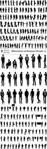 Vectors - Silhouettes of Business People 11