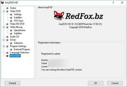 RedFox AnyDVD HD 8.1.0.0 Final Multilingual