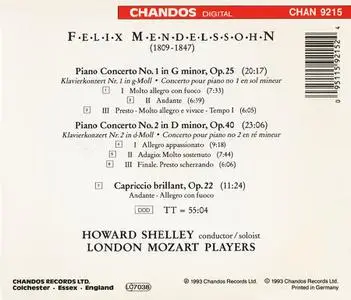 Howard Shelley, London Mozart Players - Felix Mendelssohn: Piano Concertos Nos. 1 & 2 (1993)