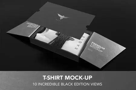 CreativeMarket - T-Shirt Black Edition Mock-up