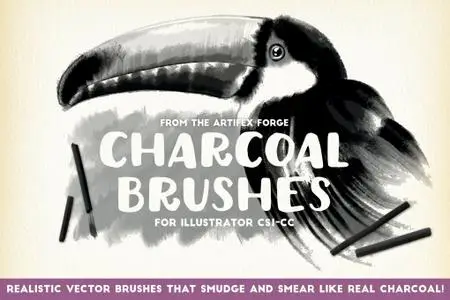 Charcoal Brushes (Envato Elements)