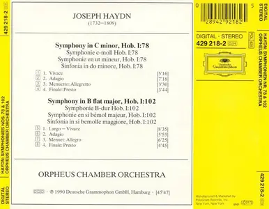 Orpheus Chamber Orchestra - Joseph Haydn: Symphonies 78 & 102 (1990)