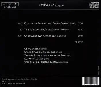 Osmo Vänskä - Kalevi Aho: Clarinet quintet, Clarinet trio, 2 Accordion sonata (2012)