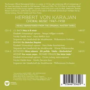 Herbert Von Karajan - Bach, Beethoven, Brahms: Choral Music 1947-1958 (2014) (5 CDs Box Set)