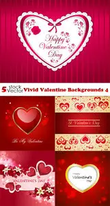 Vectors - Vivid Valentine Backgrounds 4