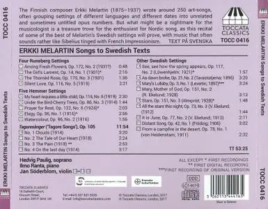 Hedvig Paulig, Ilmo Ranta, Jan Söderblom - Erkki Melartin: Songs to Swedish Texts (2018)