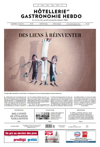 Hôtellerie et Gastronomie Hebdo No. 10 - 11. Avril 2013
