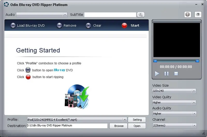 Odin Blu-ray DVD Ripper Platinum v2.5