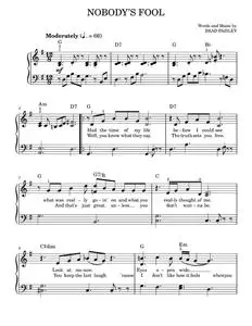 Nobody's Fool - Alison Krauss, Brad Paisley (Easy Piano)