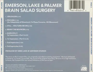 Emerson, Lake & Palmer - Brain Salad Surgery (1973) [Mastering by Barry Diament]