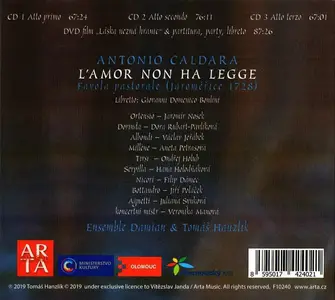 Tomáš Hanzlík, Ensemble Damian - Antonio Caldara: L'Amor non ha legge (2019)