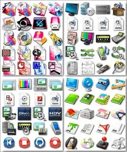 Collection of icons - Beautiful Icons Mix 3