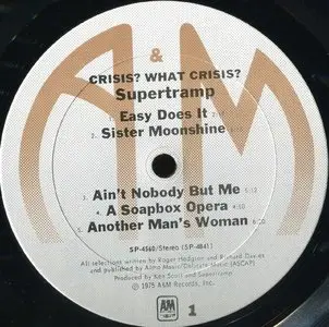Supertramp ‎– Crisis? What Crisis? {Original US} Vinyl Rip 24/96
