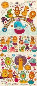 Cute hand draw animals