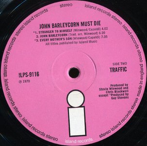 Traffic – John Barleycorn Must Die {Original UK} Vinyl Rip 24/96