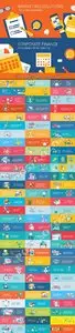 Banner flat design concept collection vector
