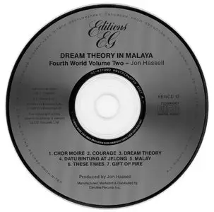 Jon Hassell featuring Brian Eno - Fourth World Volume 2: Dream Theory In Malaya (1981) {EG Records EEGCD 13}