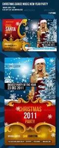 GraphicRiver Christmas New Year Dance Party Night Flyer