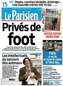 Le Parisien + Journal de Paris + Magazine du Vendredi 25 Octobre 2013