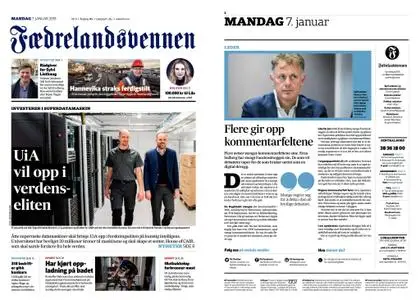 Fædrelandsvennen – 07. januar 2019