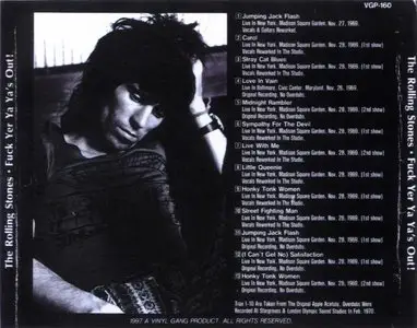 The Rolling Stones - Fuck Yer Ya-Ya's Out! (1997) {A Vinyl Gang Product} **[RE-UP]**