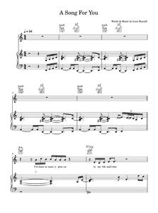 A Song For You - Michael Bublé, Ray Charles (Piano-Vocal-Guitar (Piano Accompaniment))