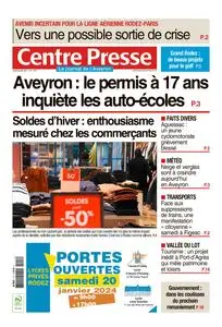 Centre Presse Aveyron - 11 Janvier 2024