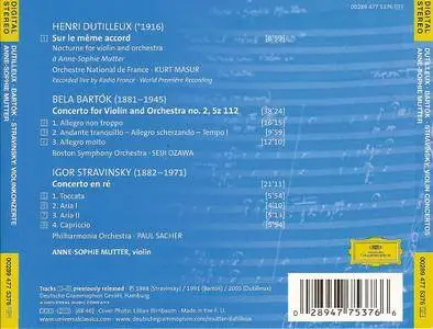 Anne-Sophie Mutter - Dutilleux, Bartok, Stravinsky (2005) (Repost)
