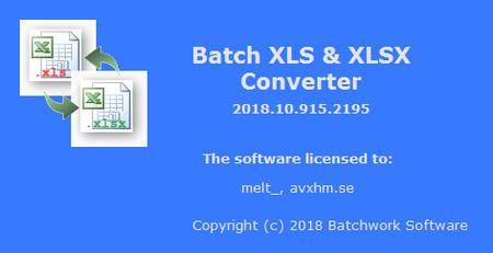 Batch XLS and XLSX Converter 2019.11.315.2230