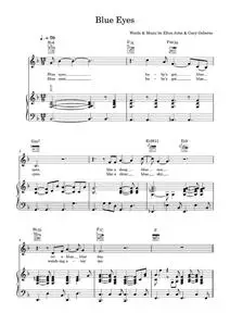 Blue Eyes - Elton John (Piano-Vocal-Guitar (Piano Accompaniment))