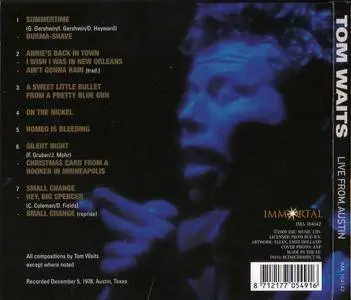 Tom Waits - Romeo Bleeding: Live From Austin (1978) {IMC Music Ltd. IMA104142 rel 2009}