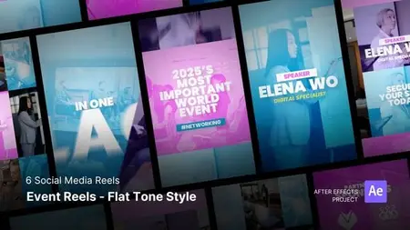 Social Media Reels - Event Reels Flat Tone Style After Effects Template 57967708
