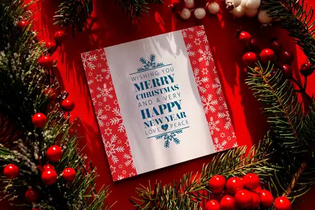 EE - Christmas Card or Invitation Mockup WAQY2JF