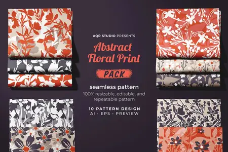 EE - Abstract Floral Print  Seamless Pattern WS44GWK