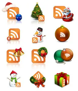 Christmas Cute RSS icons