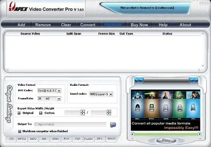 Apex Video Converter Pro 7.63 Portable