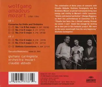 Giuliano Carmignola, Claudio Abbado - Mozart: Violin Concertos, Sinfonia Concertante (2008)